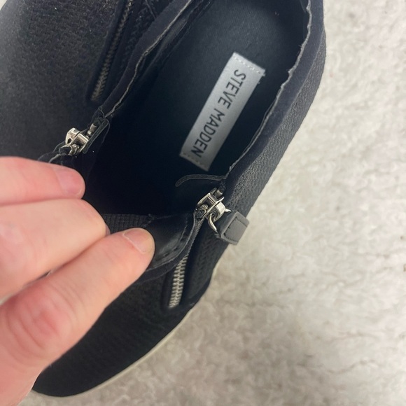 Steve Madden Click Wedge Sneaker -Black - Picture 6 of 8